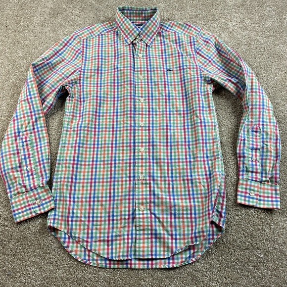 Vineyard Vines Other - Vineyard Vines Mens Slim Fit Whale Gingham Shirt XS Colorful